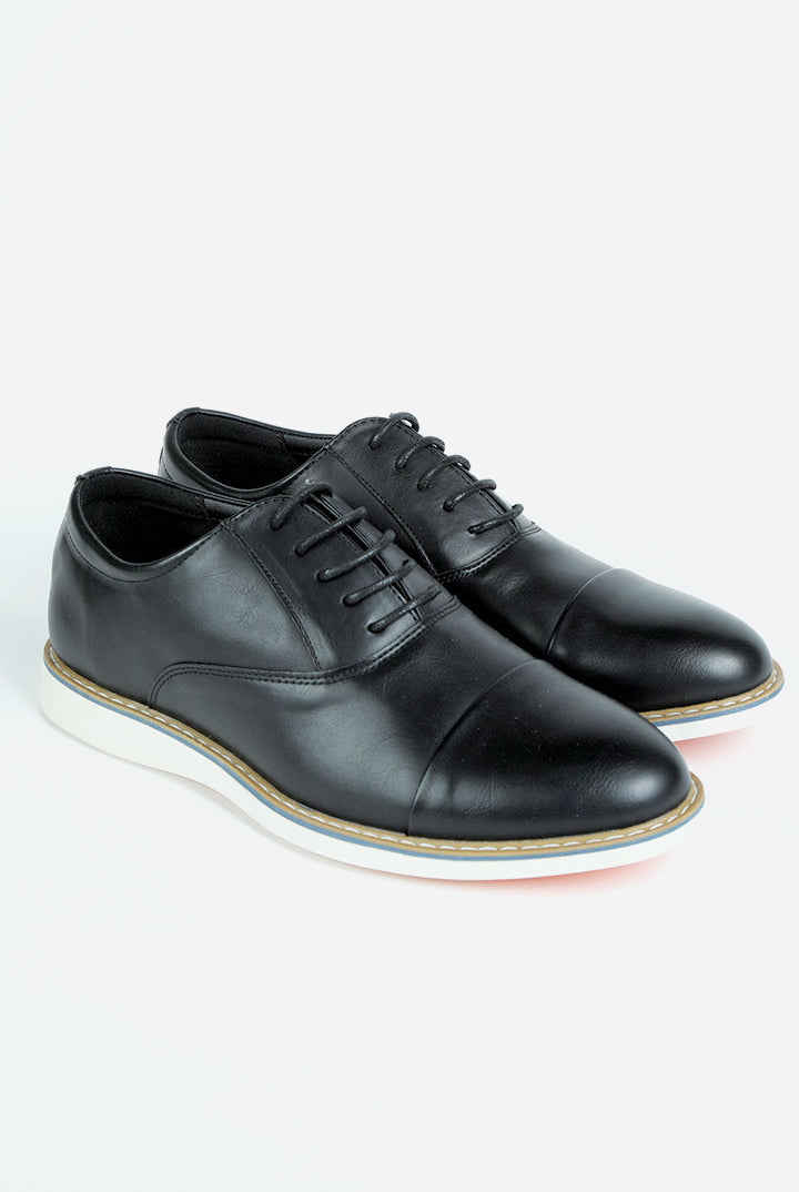 alt="FRANCISCO TOLLI regular black lace-up shoes men's footwear front view"