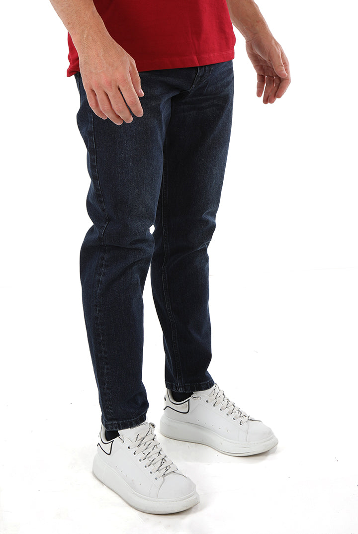 alt="Jack Morgan dark blue slim straight denim jeans front view"