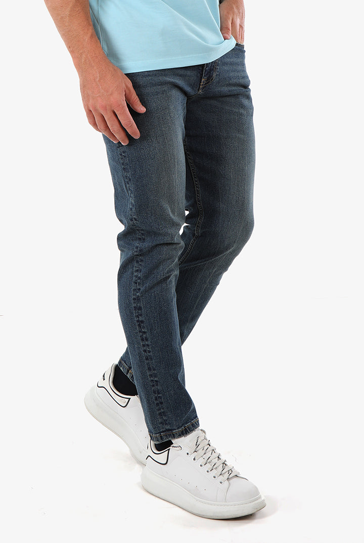 alt="Jack Morgan dirty blue slim denim jeans front view"