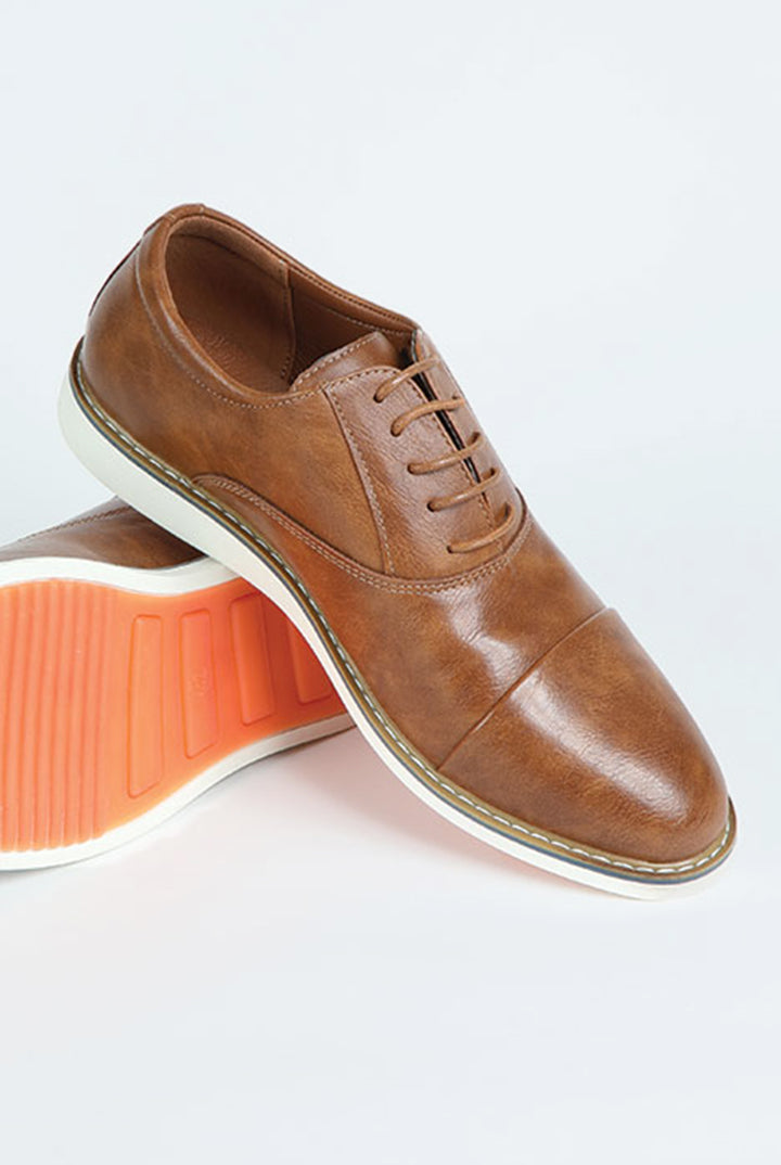 alt="FRANCISCO TOLLI regular brown lace-up shoes men's footwear side view"