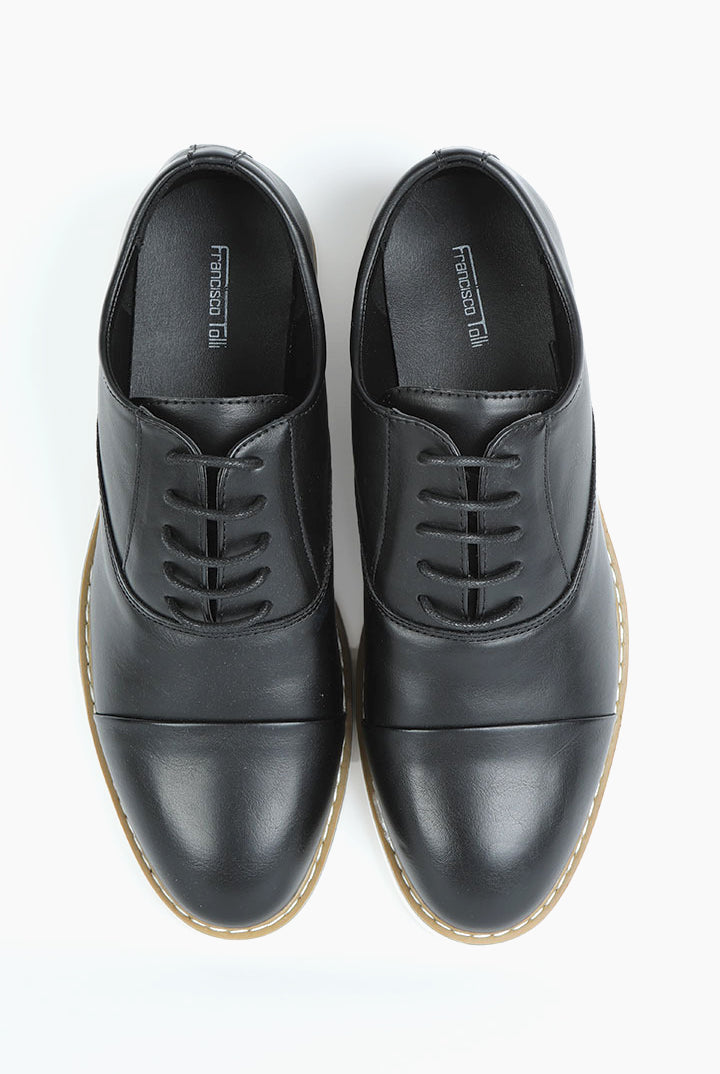 alt="FRANCISCO TOLLI regular black lace-up shoes men's footwear top view"