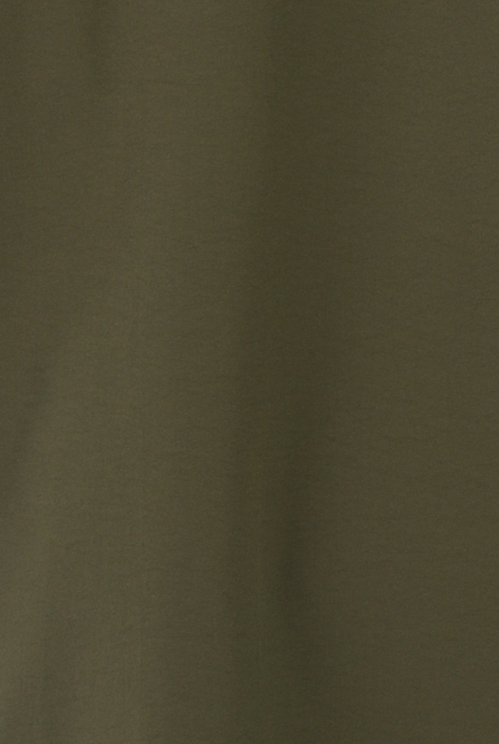 alt="Jack Morgan green olive slim solid shacket casual fabric detail view"