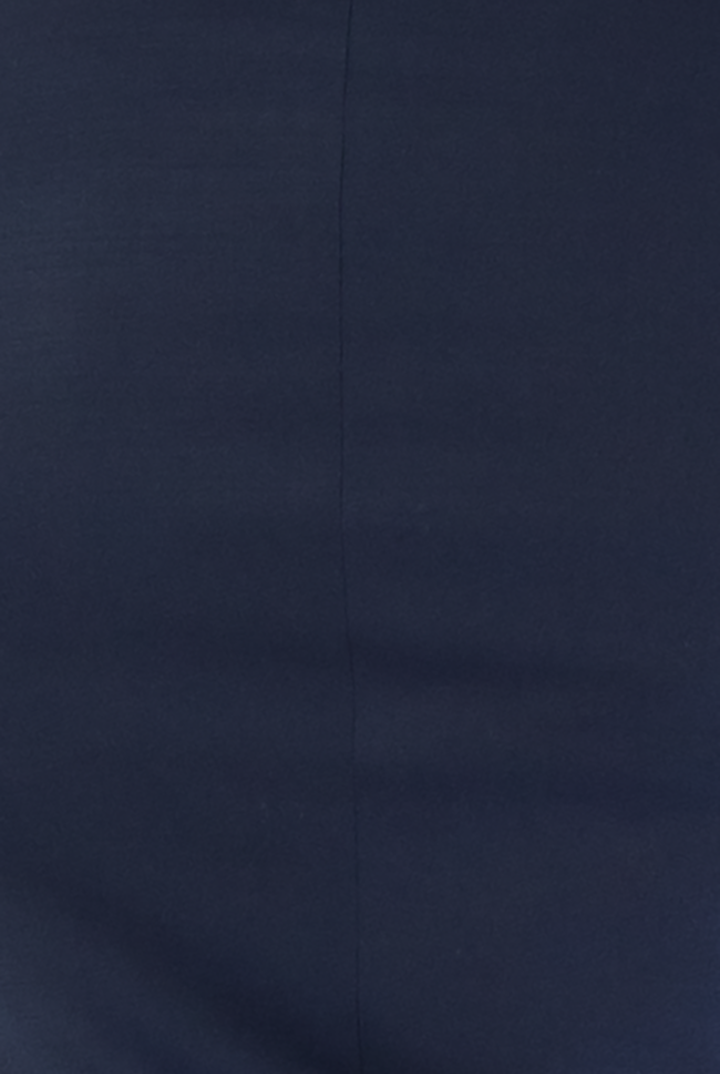 alt="DKS slim twill suit formal 2 button 2 vent navy fabric detail view"