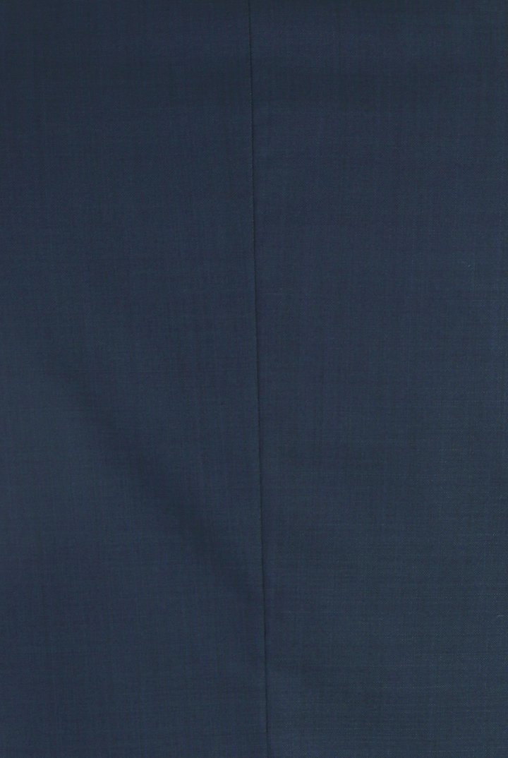 alt="DKS navy slim fit fresco formal suit fabric texture close up"