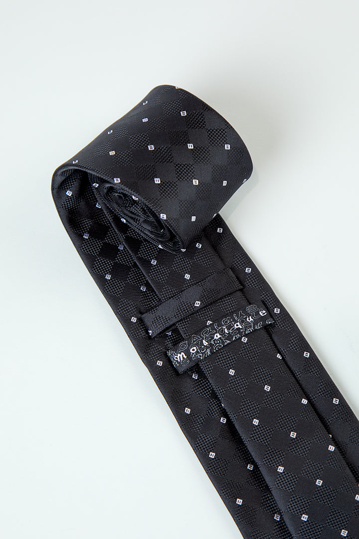 alt="MOSAIQUE classic neck tie formal close up view"