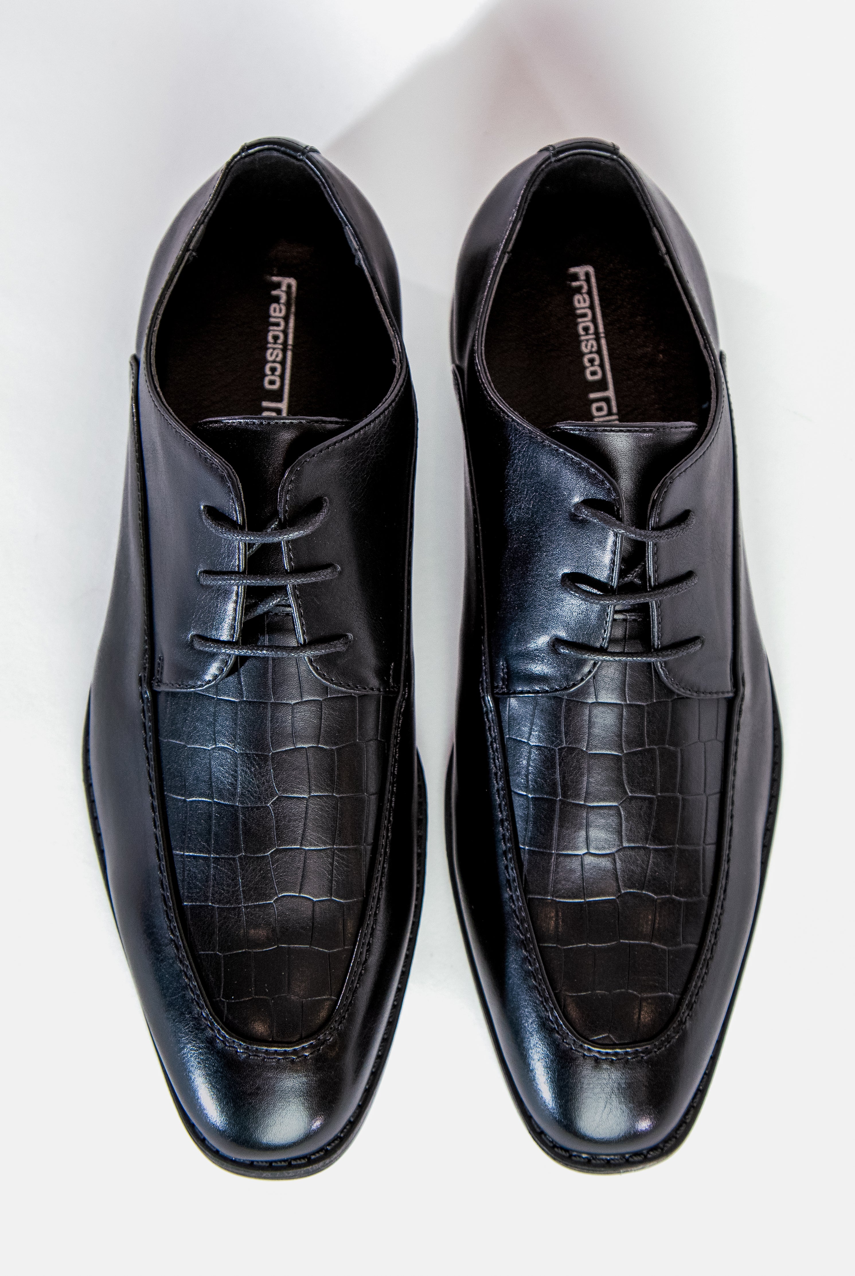 alt="FRANCISCO TOLLI regular lace up shoe formal black topview"