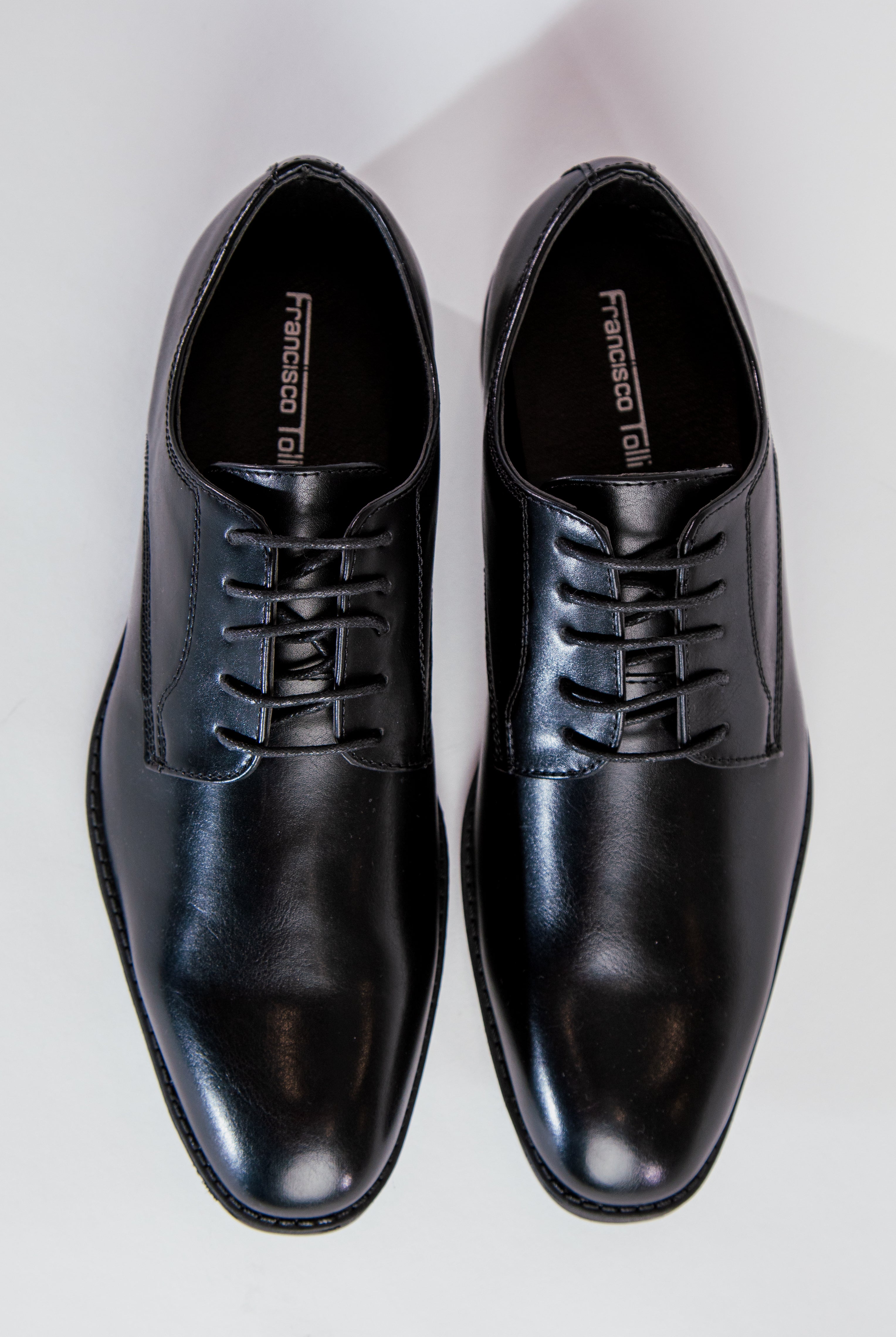 alt="FRANCISCO TOLLI regular lace up shoe formal black top view"