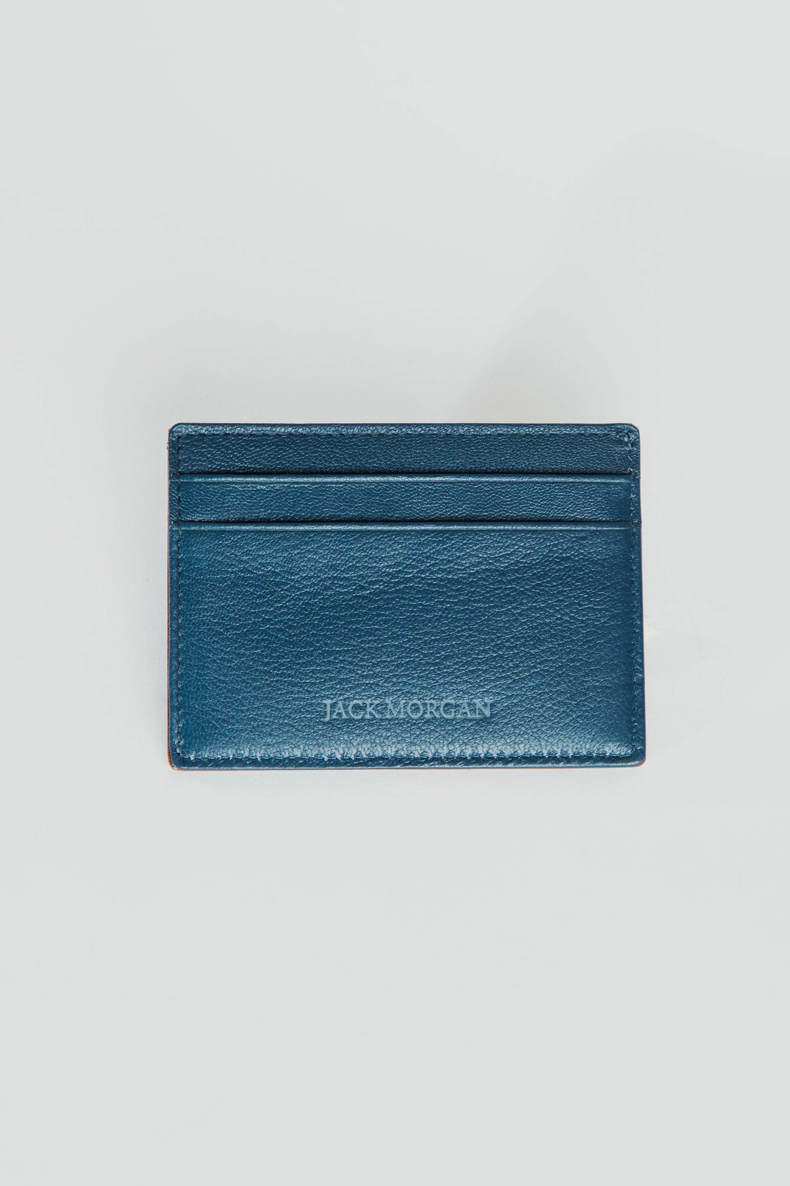 alt="JACK MORGAN card holder double side accessories navy front view"