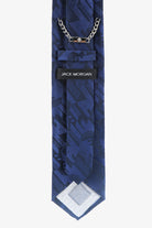 alt="JACK MORGAN classic designed blue tie men's accessories back view"
