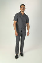 alt="Jack Morgan grey straight fit knitted casual co-ord trouser with lace full view"