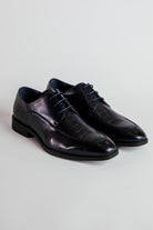 alt="FRANCISCO TOLLI regular lace up shoe formal navy front view"