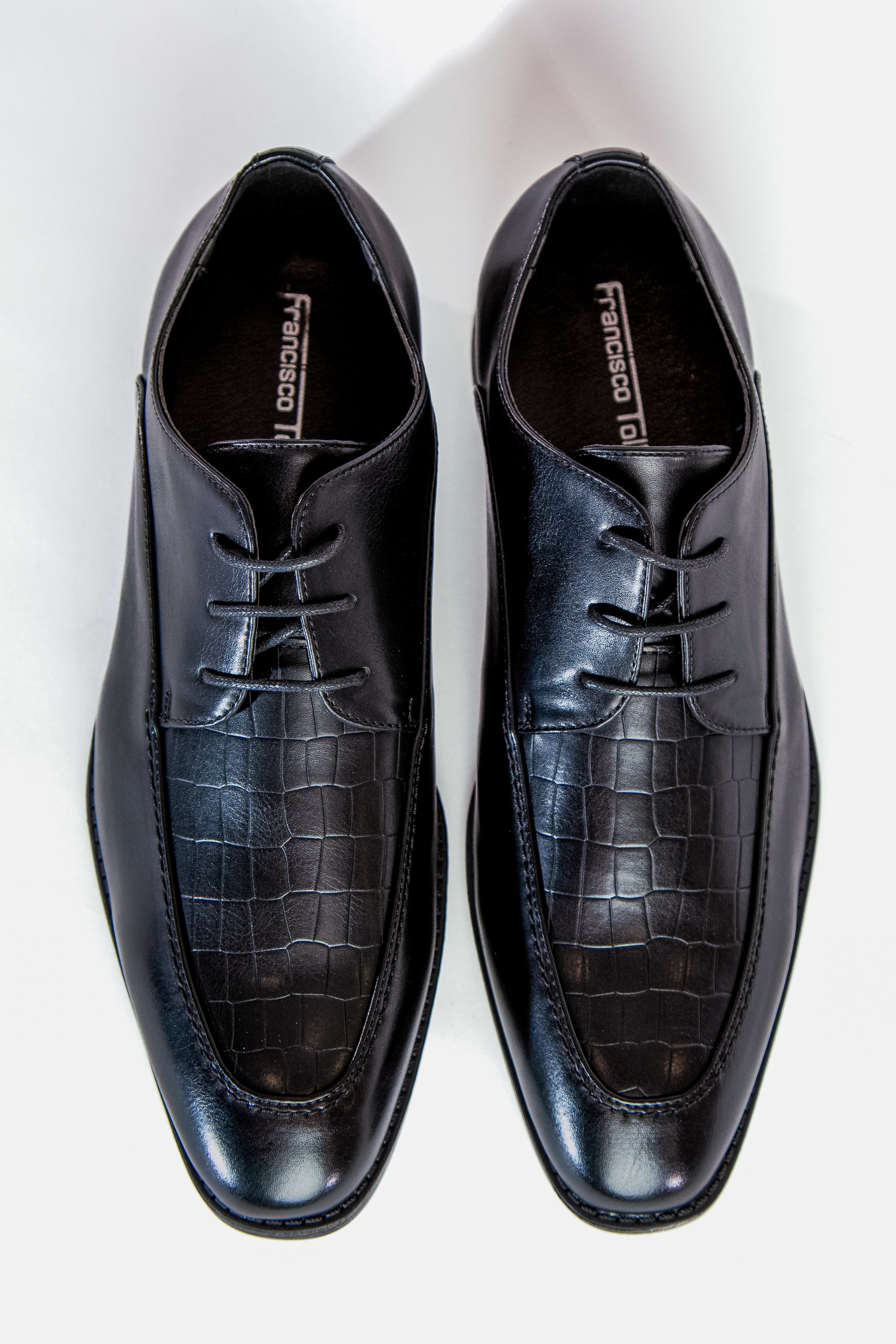 alt="FRANCISCO TOLLI regular lace up shoe formal black topview"