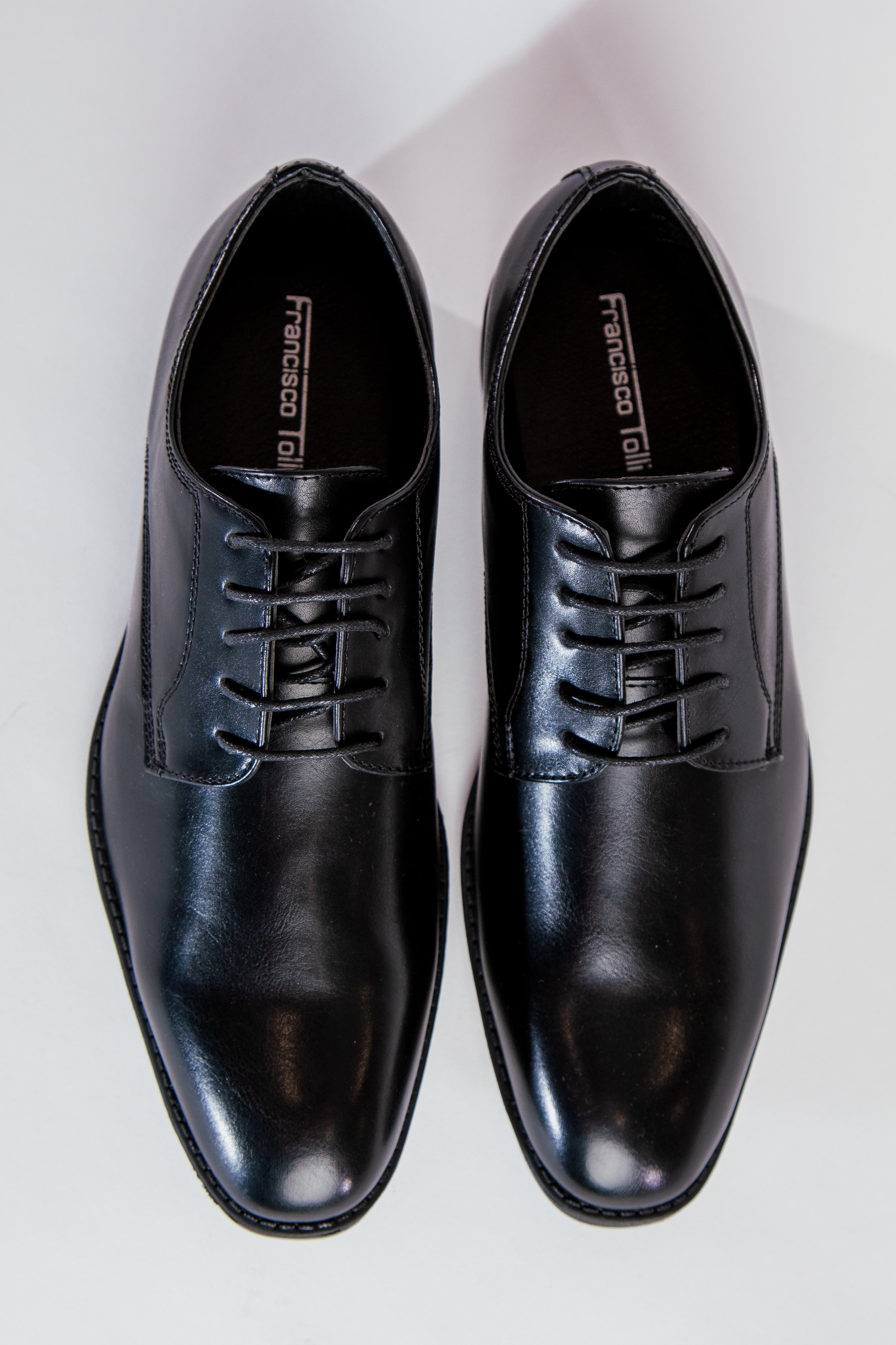 alt="FRANCISCO TOLLI regular lace up shoe formal black top view"