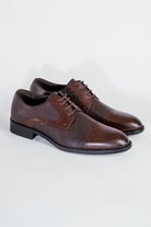 alt="FRANCISCO TOLLI regular lace up shoe formal brown side view"