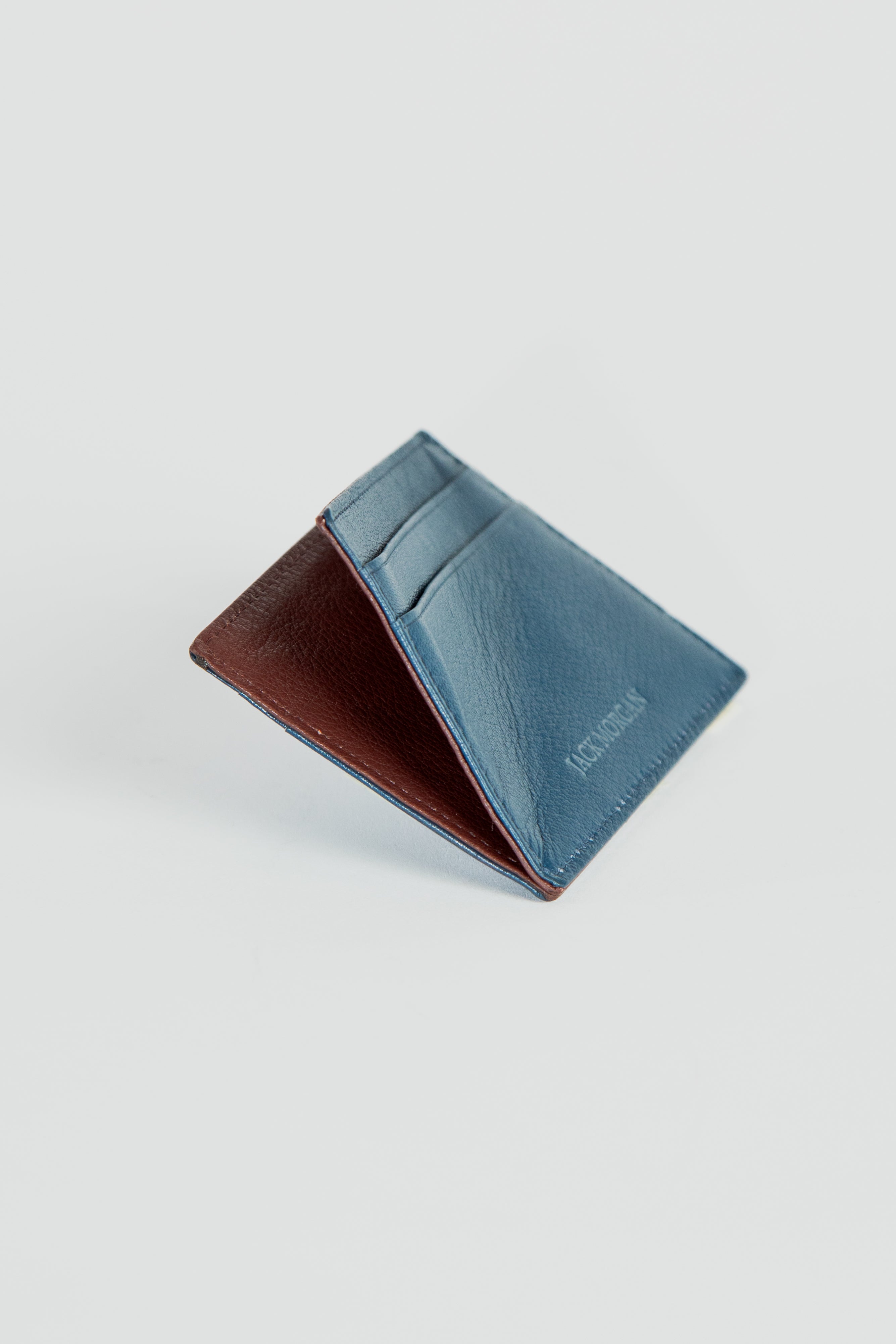alt="JACK MORGAN card holder double side accessories navy inside view"