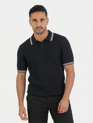 DKS SLIM JACQUARD POLO SWEATER POLO